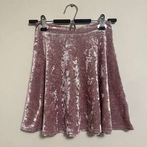 Pink Velvet Skirt